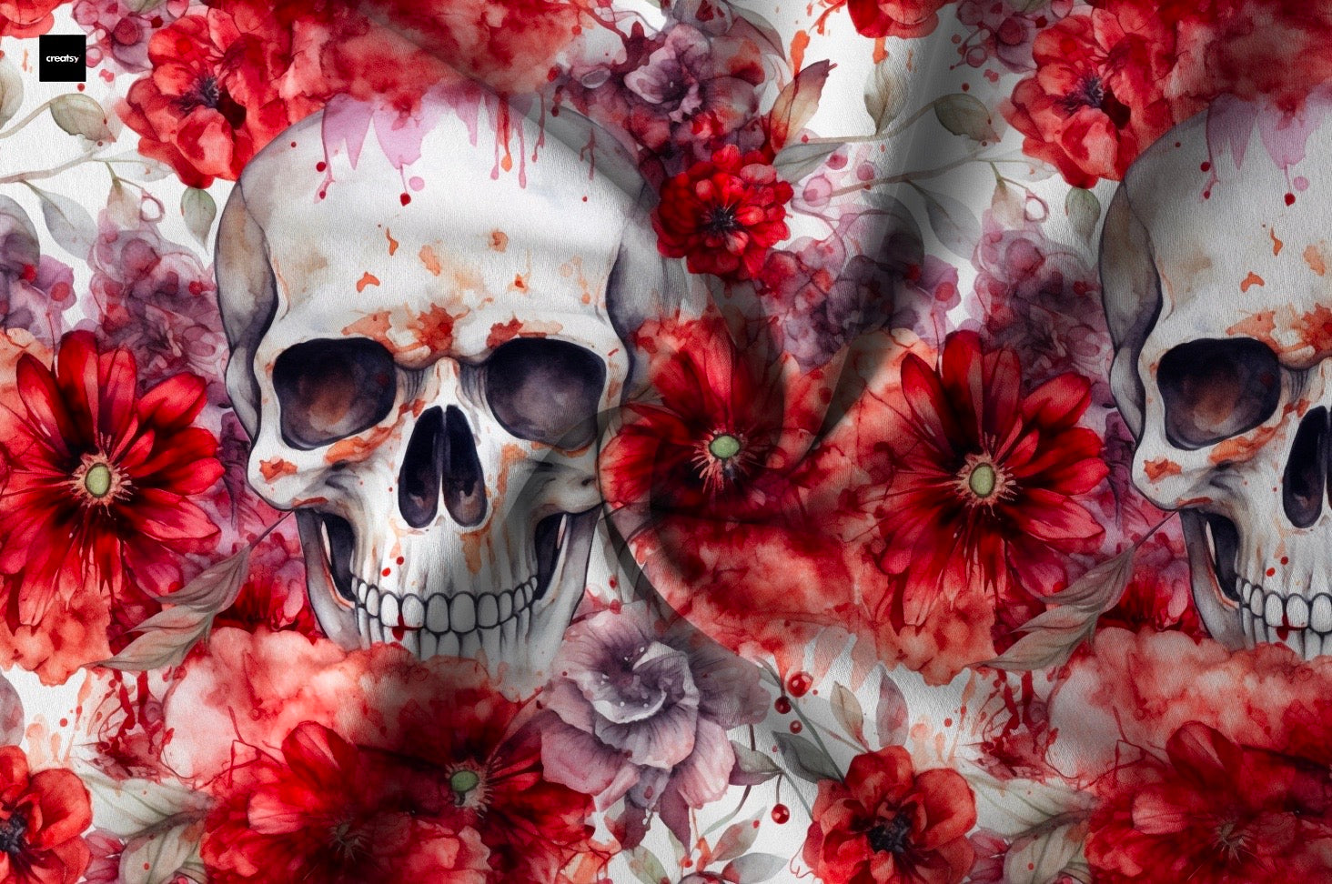 Rot Totenkopf Halloween
